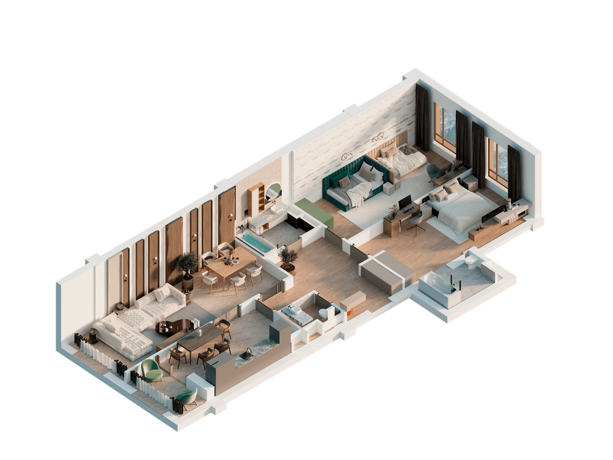 Планировка 3 комнатная №3