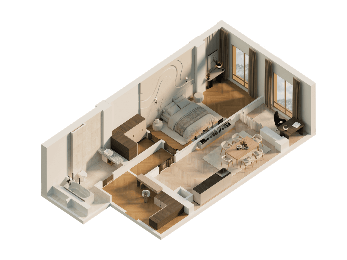 Планировка 1 комнатная №22